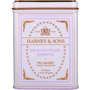 Harney & Sons, Fine Teas, Dragon Pearl Jasmine, 20 Tea Sachets, 1.4 oz (40 g) - Supply Center USA