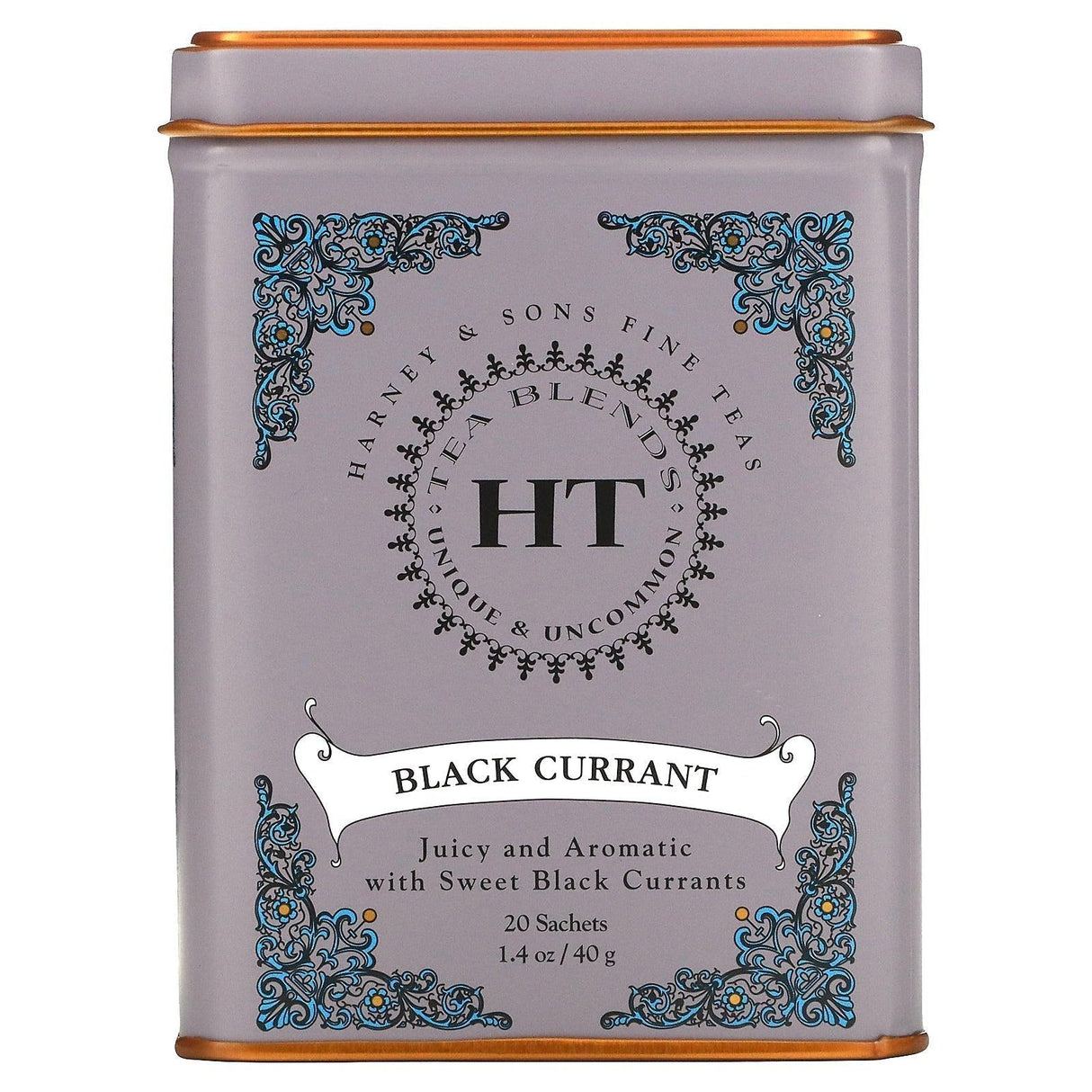 Harney & Sons, HT Tea Blends, Black Currant Tea, 20 Tea Sachets, 1.4 oz (40 g) - Supply Center USA