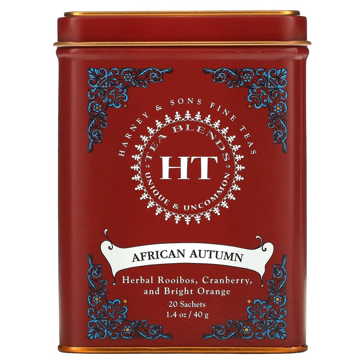 Harney & Sons, HT Tea Blends, Black Currant Tea, 20 Tea Sachets, 1.4 oz (40 g) - Supply Center USA