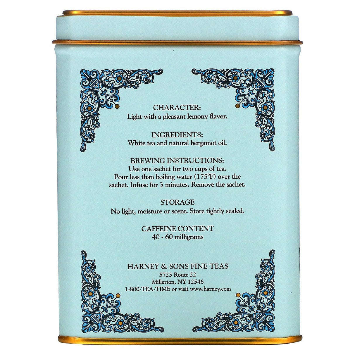 Harney & Sons, HT Tea Blends, Winter White Earl Grey Tea, 20 Sachets, 1.4 oz (40 g) - Supply Center USA