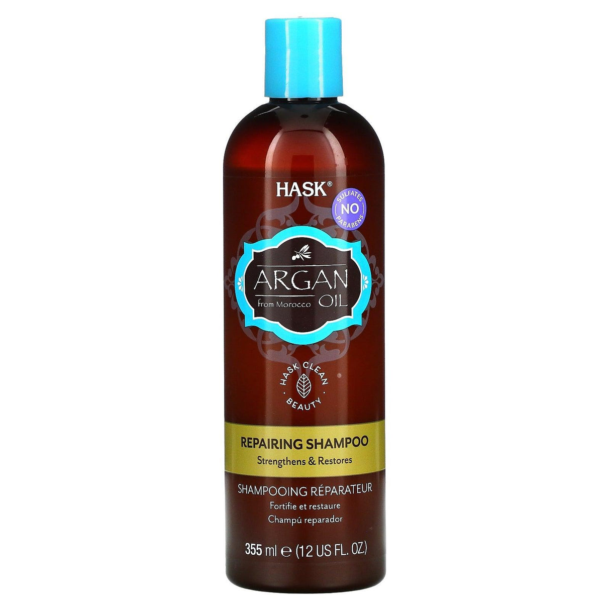 Hask Beauty, Argan Oil From Morocco, Repairing Shampoo, 12 fl oz (355 ml) - Supply Center USA