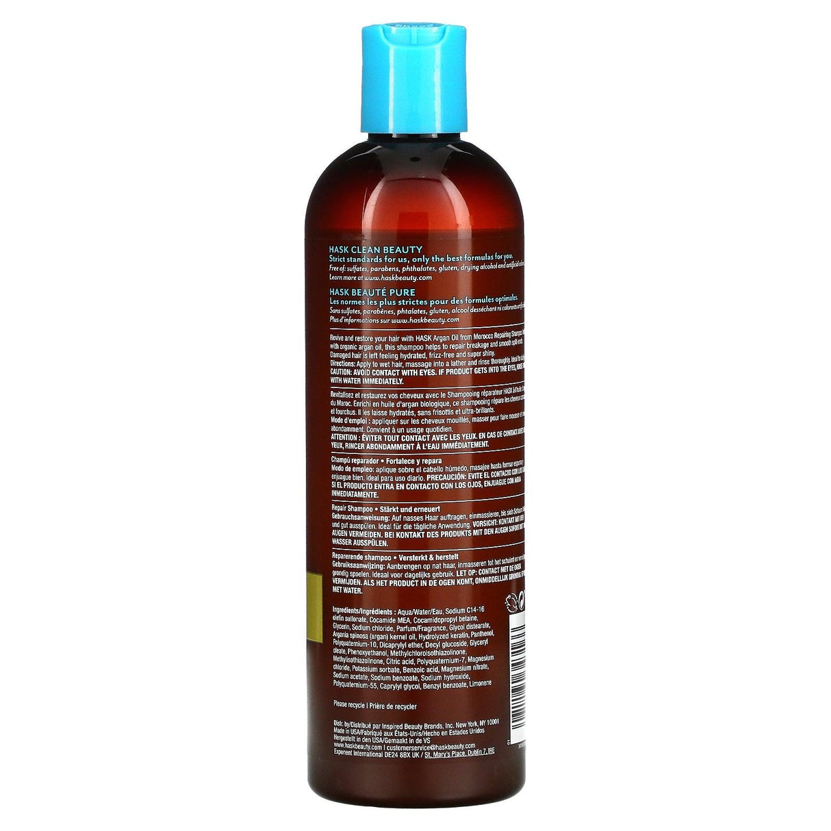 Hask Beauty, Argan Oil From Morocco, Repairing Shampoo, 12 fl oz (355 ml) - Supply Center USA