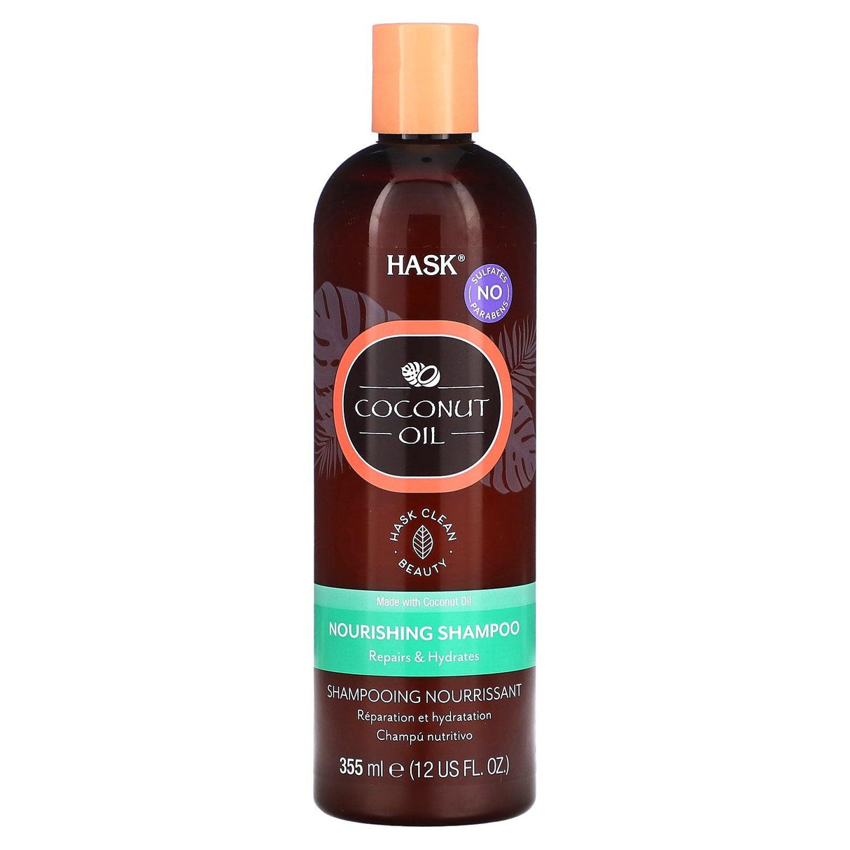 Hask Beauty, Coconut Oil, Nourishing Shampoo, 12 fl oz (355 ml) - Supply Center USA
