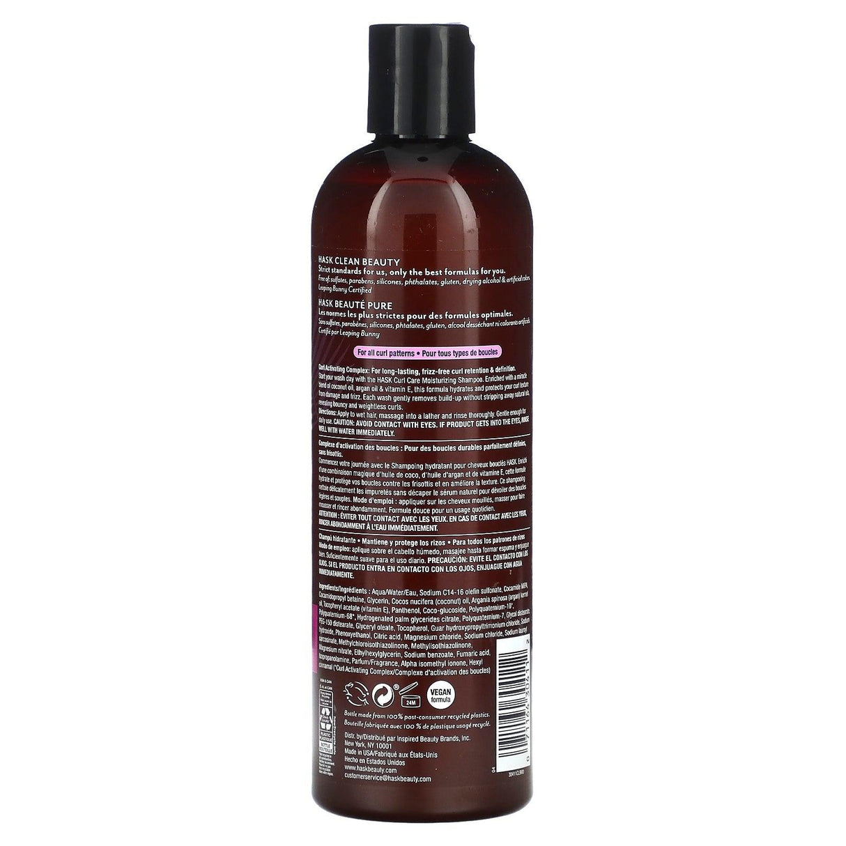 Hask Beauty, Curl Care, Moisturizing Shampoo, 12 fl oz (355 ml) - Supply Center USA