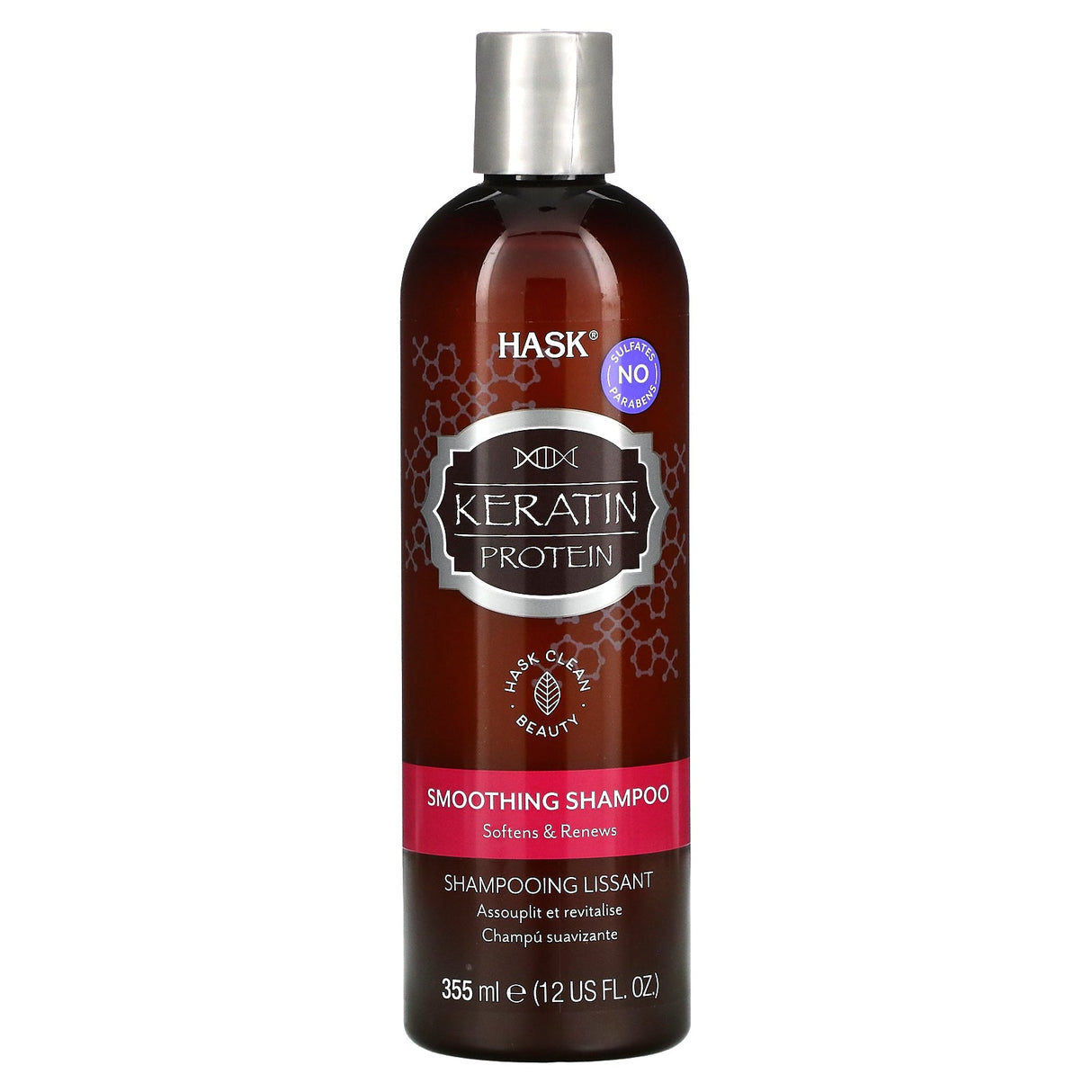 Hask Beauty, Keratin Protein, Smoothing Shampoo, 12 fl oz (355 ml) - Supply Center USA