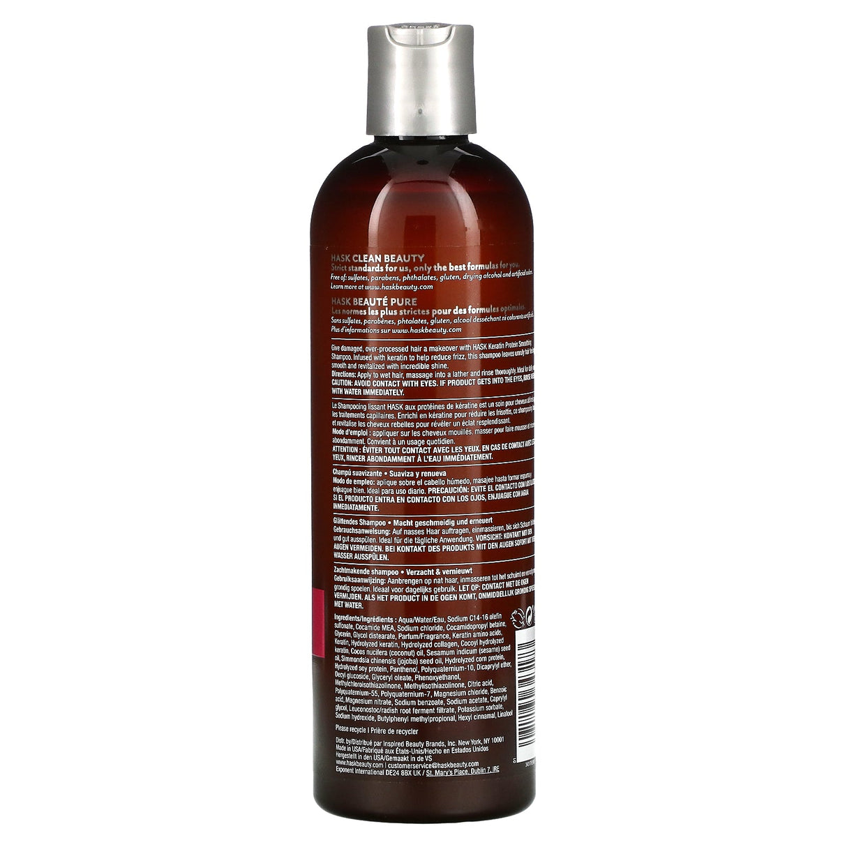 Hask Beauty, Keratin Protein, Smoothing Shampoo, 12 fl oz (355 ml) - Supply Center USA