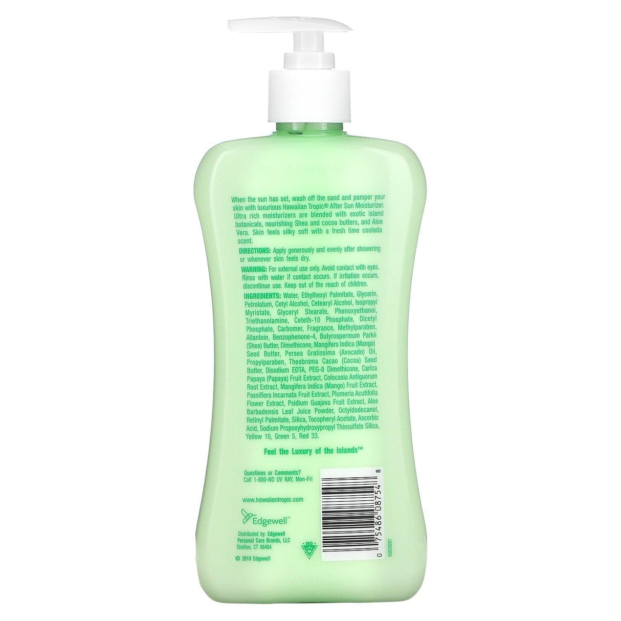 Hawaiian Tropic, After Sun Moisturizer, Lime Coolada, 16 fl oz (474 ml) - Supply Center USA