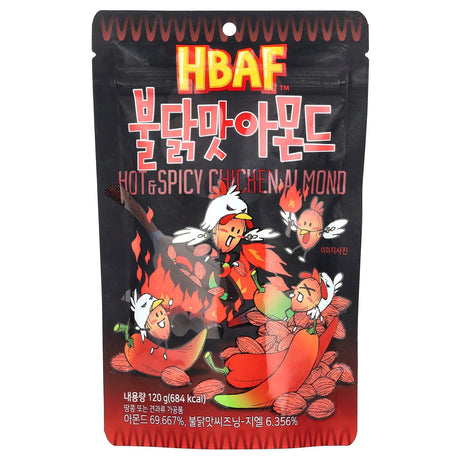 HBAF, Hot & Spicy Chicken Almond, 4.23 oz (120 g) - Supply Center USA