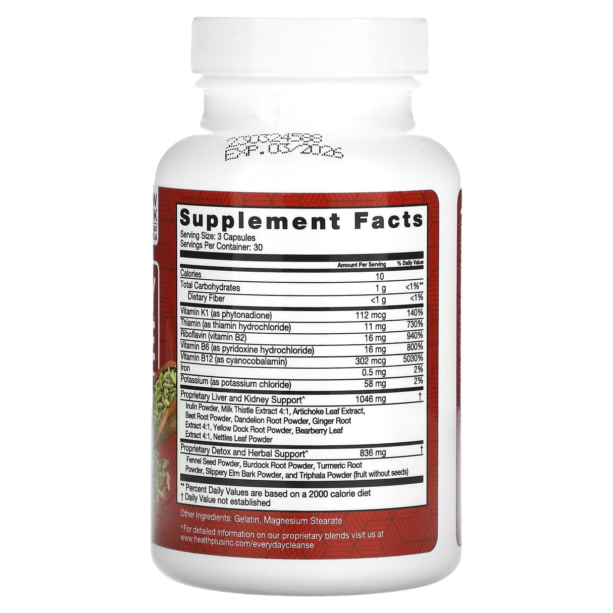 Health Plus Inc., Every Day Cleanse , 90 Capsules - Supply Center USA