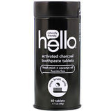 Hello, Activated Charcoal Toothpaste Tablets, Fresh Mint + Coconut Oil, 60 Tablets - Supply Center USA