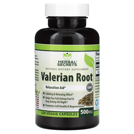 Herbal Secrets, Valerian Root, 500 mg, 120 Veggie Capsules - Supply Center USA