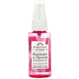 Heritage Store, Rosewater & Glycerin, Hydrating Facial Mist, 4 fl oz (118 ml) - Supply Center USA