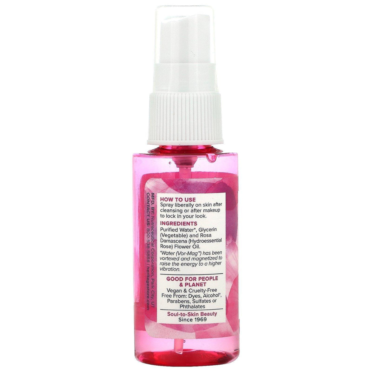 Heritage Store, Rosewater & Glycerin, Hydrating Facial Mist, 4 fl oz (118 ml) - Supply Center USA