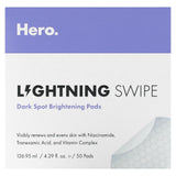 Hero Cosmetics, Lightning Swipe, Dark Spot Brightening Pads, 50 Pads - Supply Center USA