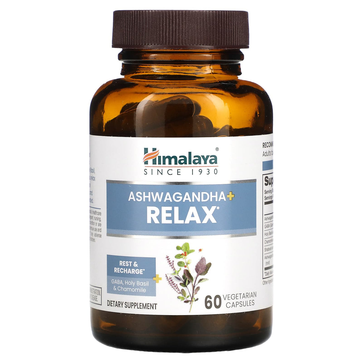 Himalaya, Ashwagandha + Relax, 60 Vegetarian Capsules - Supply Center USA