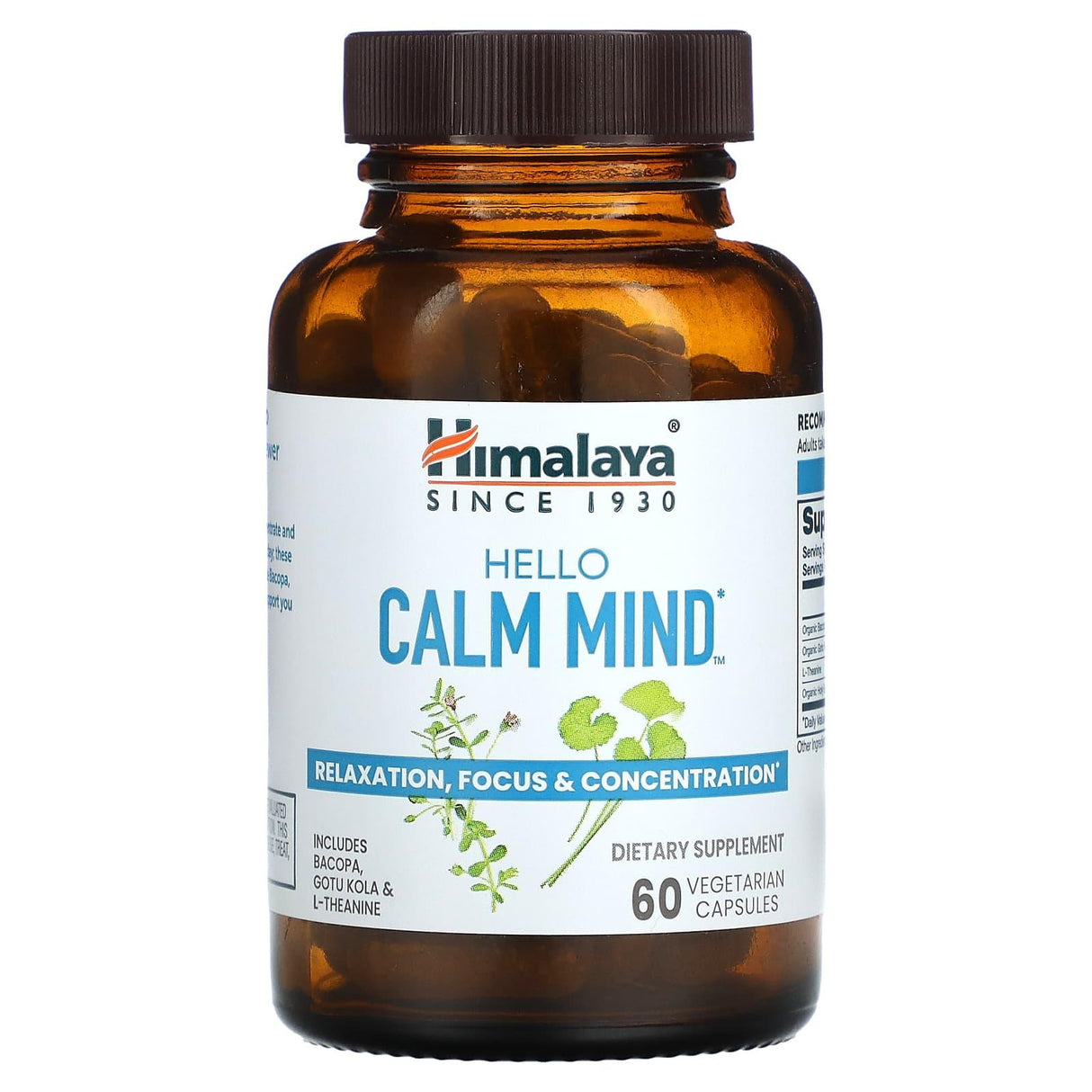 Himalaya, Hello Calm Mind, 60 Vegetarian Capsules - Supply Center USA