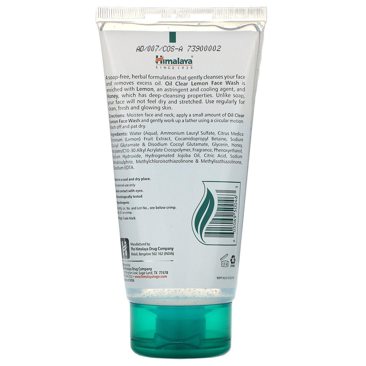 Himalaya, Oil Clear Lemon Face Wash, For Oily Skin, 5.07 fl oz (150 ml) - Supply Center USA