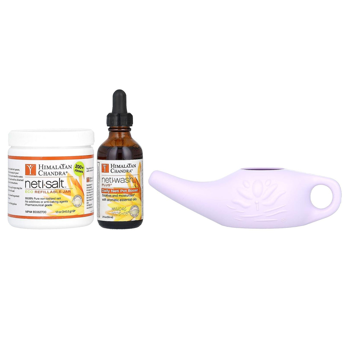 Himalayan Chandra, Neti Pot, Eco Sinus Cleansing System, 3 Piece Kit - Supply Center USA