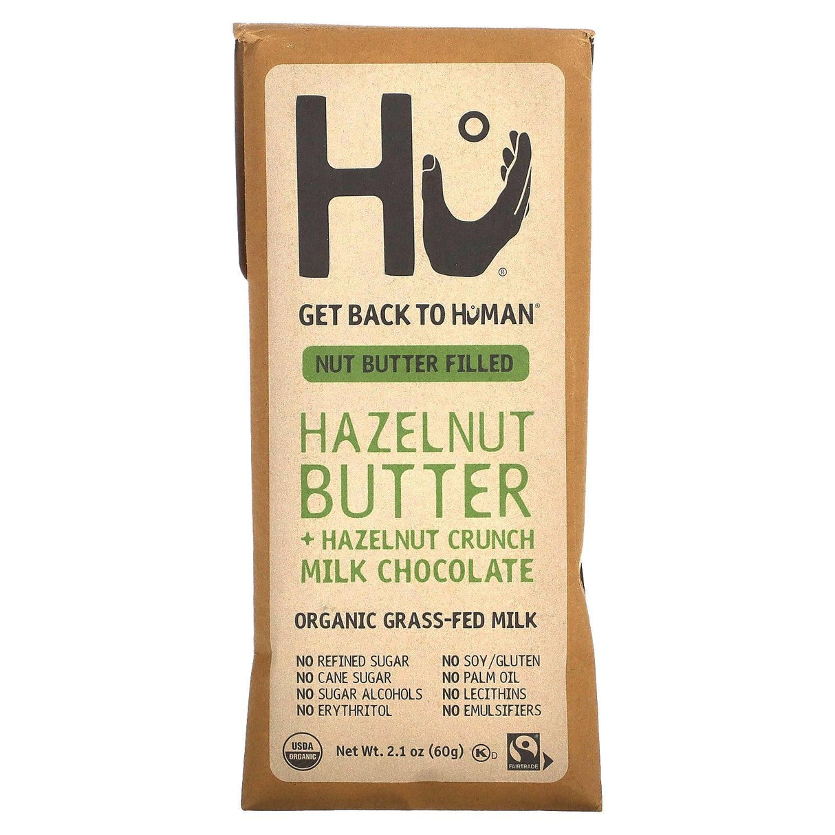 Hu, Hazelnut Butter + Hazelnut Crunch, Milk Chocolate, 2.1 oz (60 g) - Supply Center USA