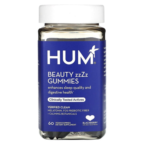 HUM Nutrition, Beauty zzZz Gummies, Blackberry, 60 Vegan Gummies - Supply Center USA