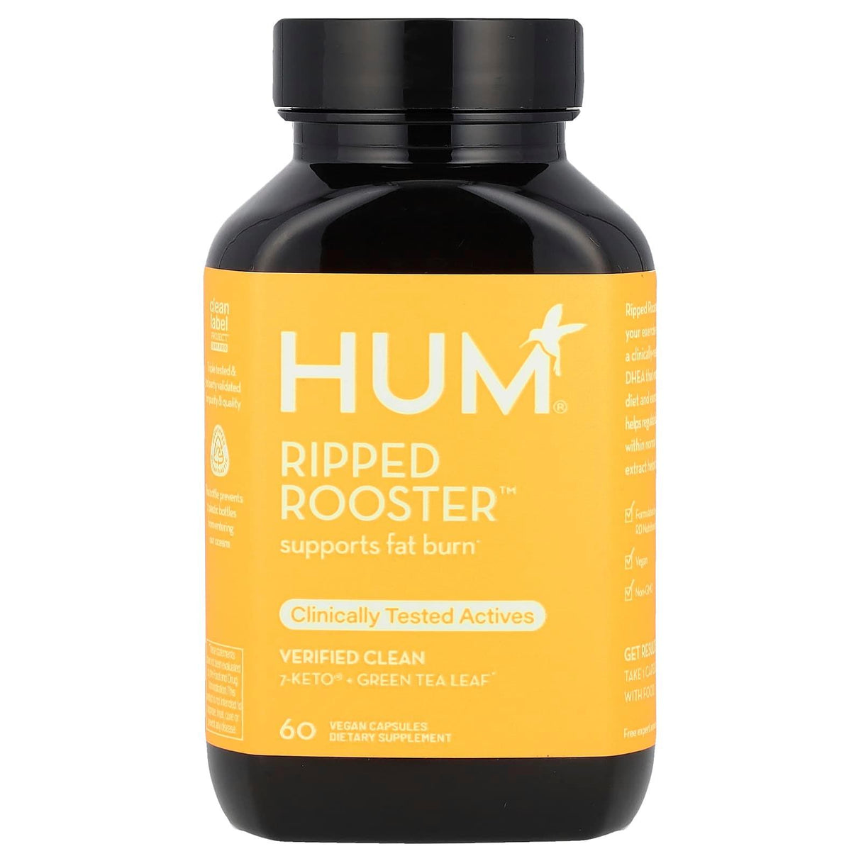 HUM Nutrition, Ripped Rooster™, 60 Vegan Capsules - Supply Center USA