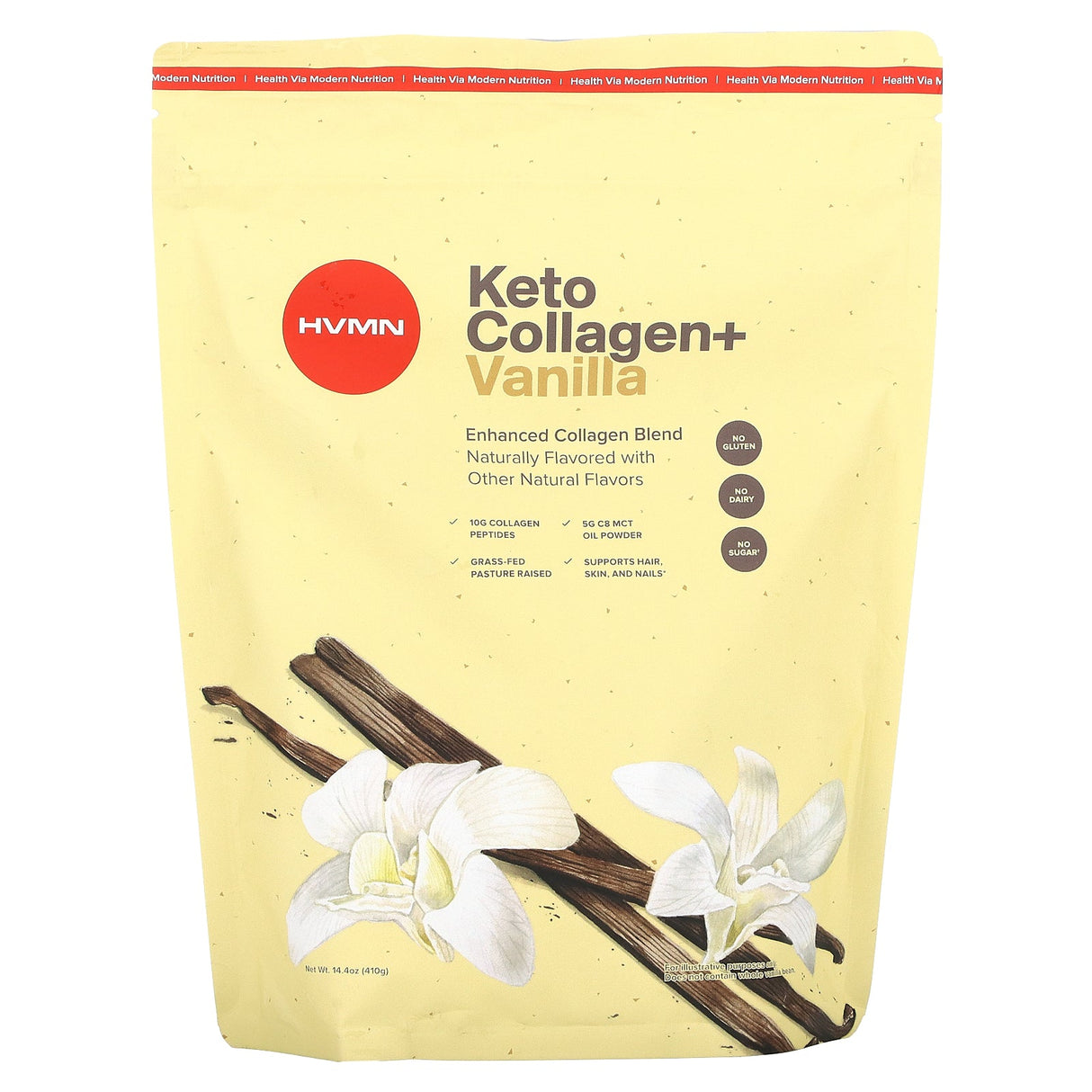 HVMN, Keto Collagen+, Vanilla, 14.4 oz (410 g) - Supply Center USA