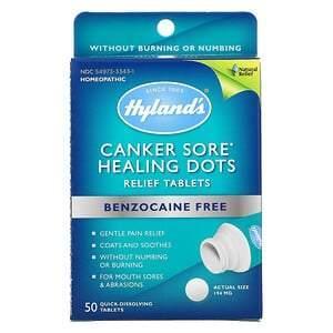 Hyland's, Canker Sore Healing Dots Relief Tablets, 50 Quick-Dissolving Tablets - Supply Center USA