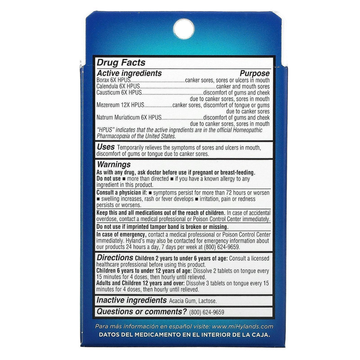 Hyland's, Canker Sore Healing Dots Relief Tablets, 50 Quick-Dissolving Tablets - Supply Center USA