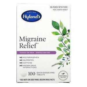 Hyland's, Migraine Relief, 100 Quick-Dissolving Tablets - Supply Center USA