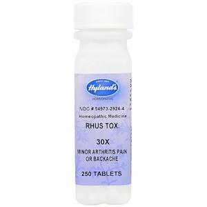 Hyland's, Rhus Tox. 30X, 250 Tablets - Supply Center USA