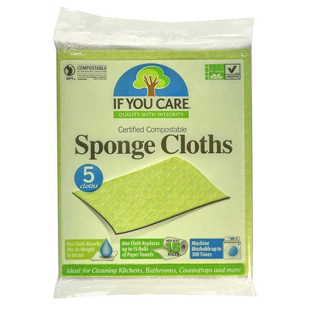 If You Care, Compostable Sponge Cloths, 5 Clothes - Supply Center USA