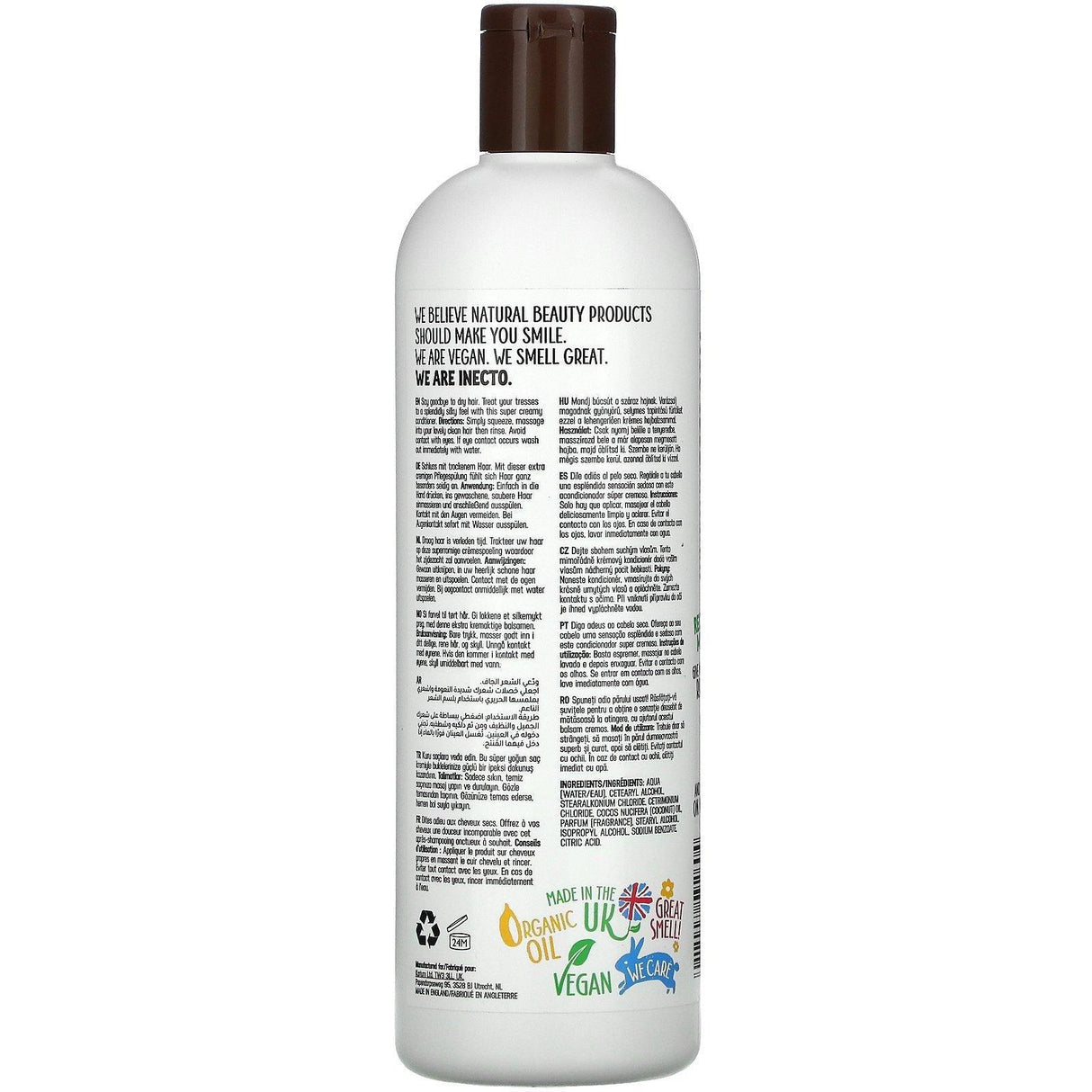 Inecto, Marvellous Moisture Coconut, Conditioner, 16.9 fl oz (500 ml) - Supply Center USA