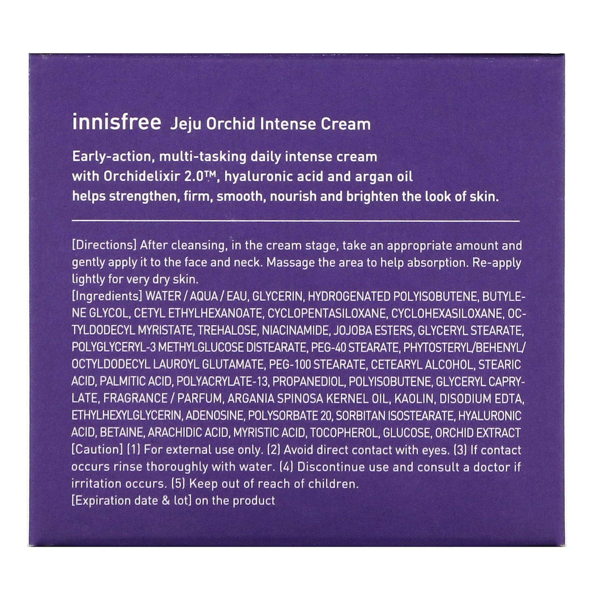Innisfree, Jeju Orchid Intense Cream, 1.69 fl oz (50 ml) - Supply Center USA