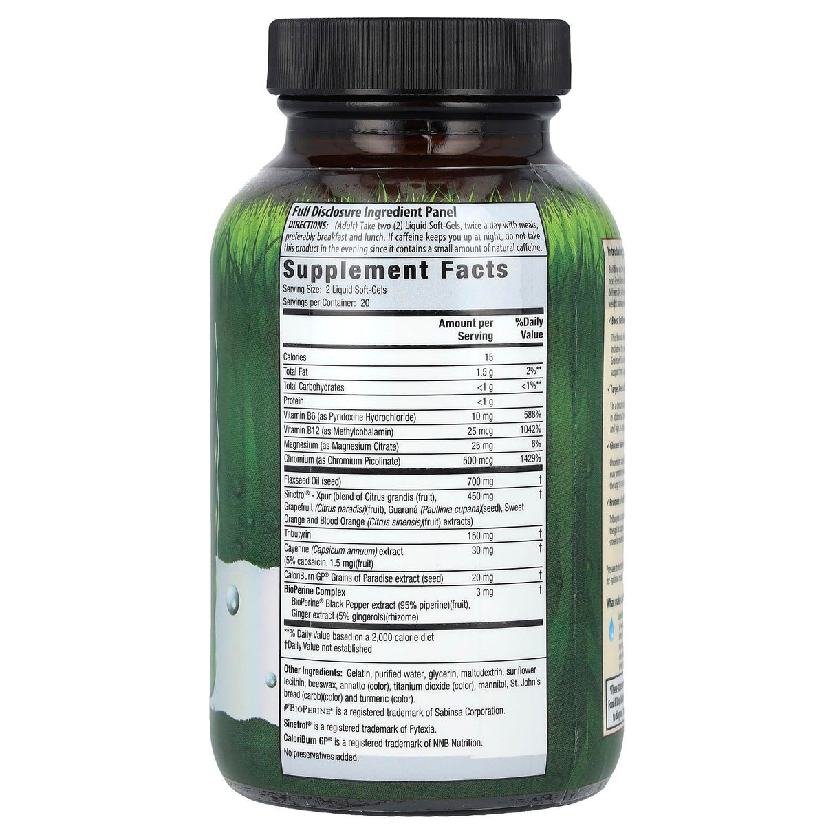 Irwin Naturals, Stored-Fat Belly Burner, Plus CaloriBurn GP®, 40 Liquid Soft-Gels - Supply Center USA