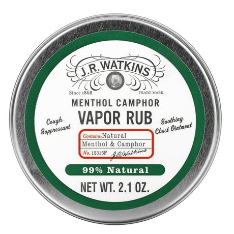 J R Watkins, Menthol Camphor Vapor Rub, 2.1 oz - Supply Center USA