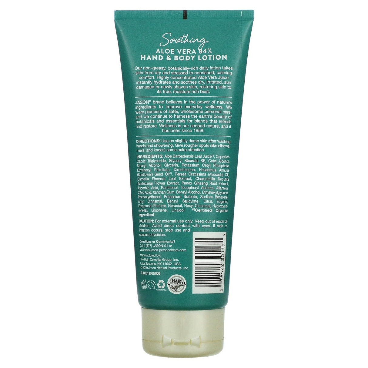Jason Natural, Soothing Aloe Vera 84% Hand & Body Lotion, 8 oz (227 g) - Supply Center USA