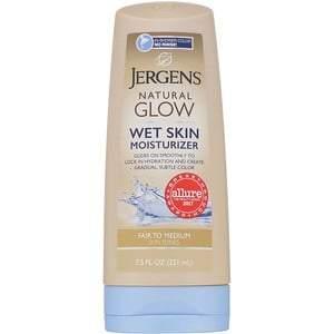 Jergens, Natural Glow, Wet Skin Moisturizer, Fair to Medium, 7.5 fl oz (221 ml) - Supply Center USA