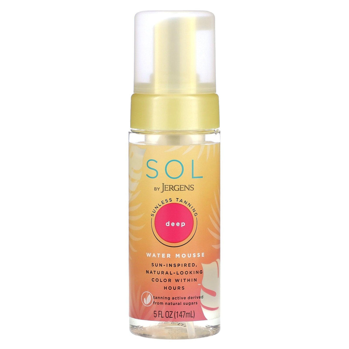 Jergens, Sol, Water Mousse Sunless Tanning, Deep, 5 fl oz (147 ml) - Supply Center USA