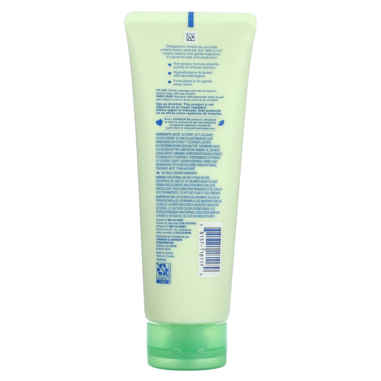 Johnson & Johnson, Baby Creamy Oil, Aloe & Vitamin E, 8 fl oz (236 ml) - Supply Center USA