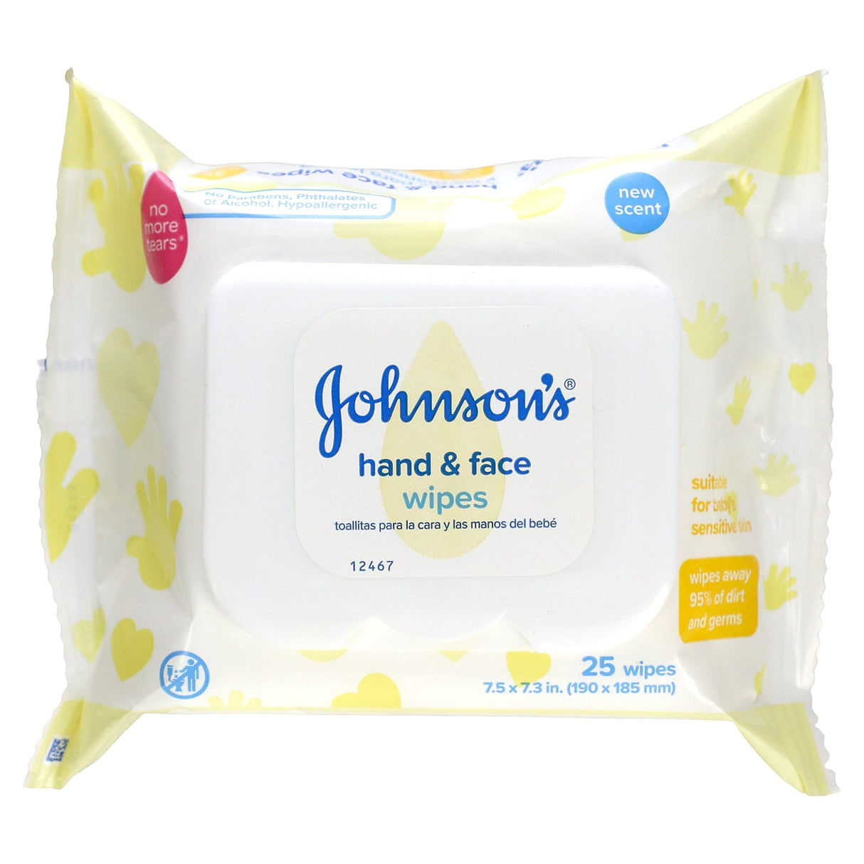 Johnson & Johnson, Hand & Face Wipes, 25 Wipes - Supply Center USA