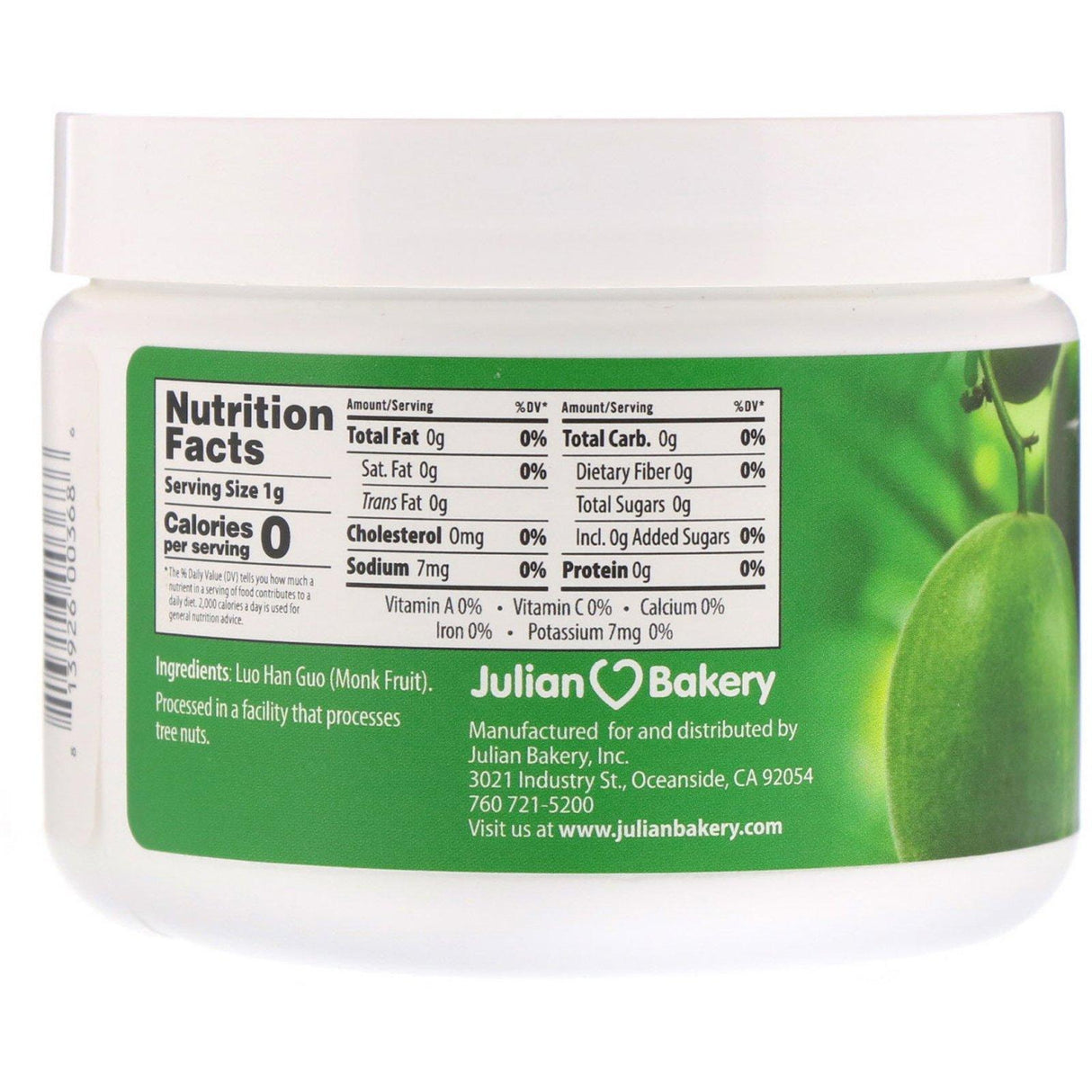 Julian Bakery, Pure Monk Fruit, 3.5 oz (100 g) - Supply Center USA