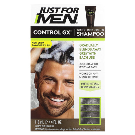 Just for Men, Control GX, Grey Reducing Shampoo, 4 fl oz (118 ml) - Supply Center USA