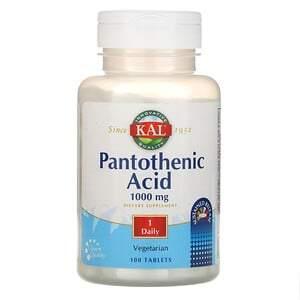 KAL, Pantothenic Acid, 1000 mg, 100 Tablets - Supply Center USA