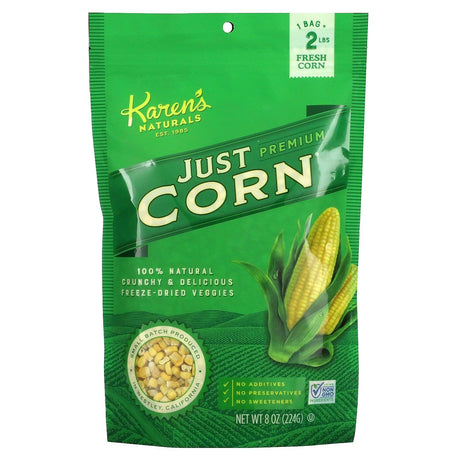 Karen's Naturals, Premium Freeze-Dried Veggies, Just Corn, 8 oz (224 g) - Supply Center USA