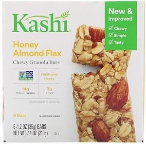 Kashi, Chewy Granola Bars, Honey Almond Flax, 6 Bars, 1.2 oz (35 g) Each - Supply Center USA