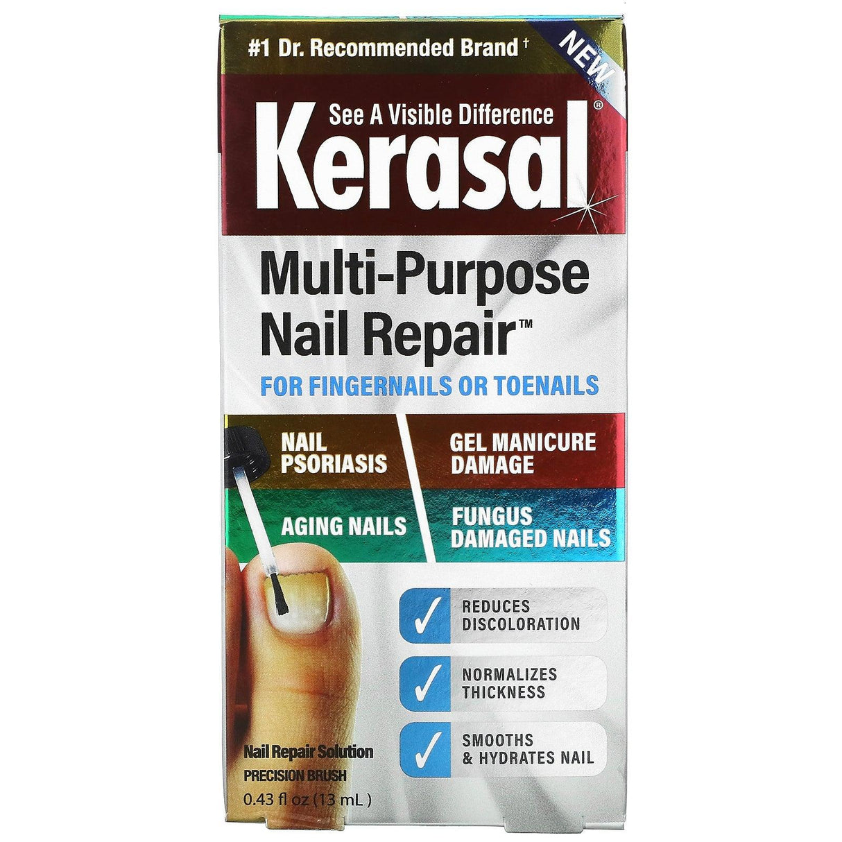 Kerasal, Multi-Purpose Nail Repair, 0.43 fl oz (13 ml) - Supply Center USA