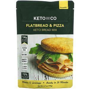 Keto and Co, Keto Bread Mix, Flatbread & Pizza, 6.7 oz (190 g) - Supply Center USA