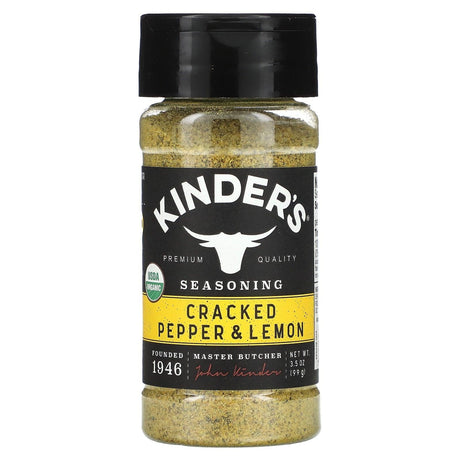 KINDER'S, Seasoning, Cracked Pepper & Lemon, 3.5 oz (99 g) - Supply Center USA