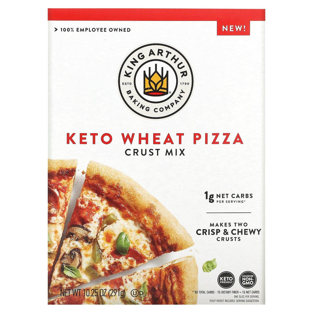 King Arthur Flour, Keto Wheat Pizza, Crust Mix, 10.25 oz (291 g) - Supply Center USA