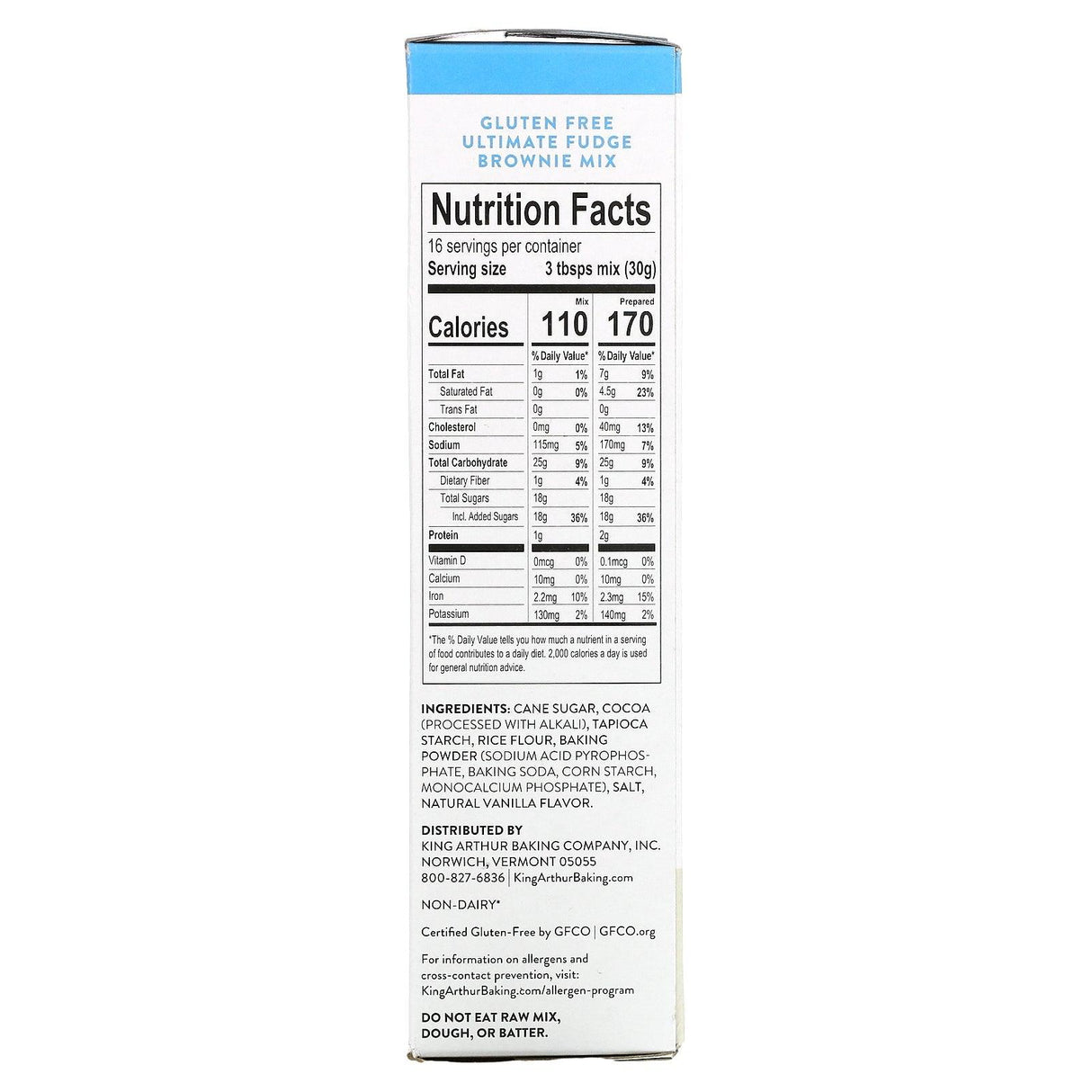 King Arthur Flour, Ultimate Fudge Brownie Mix, Gluten Free, 17 oz (482 g) - Supply Center USA